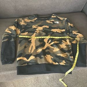The north face camo crew sweatshirt